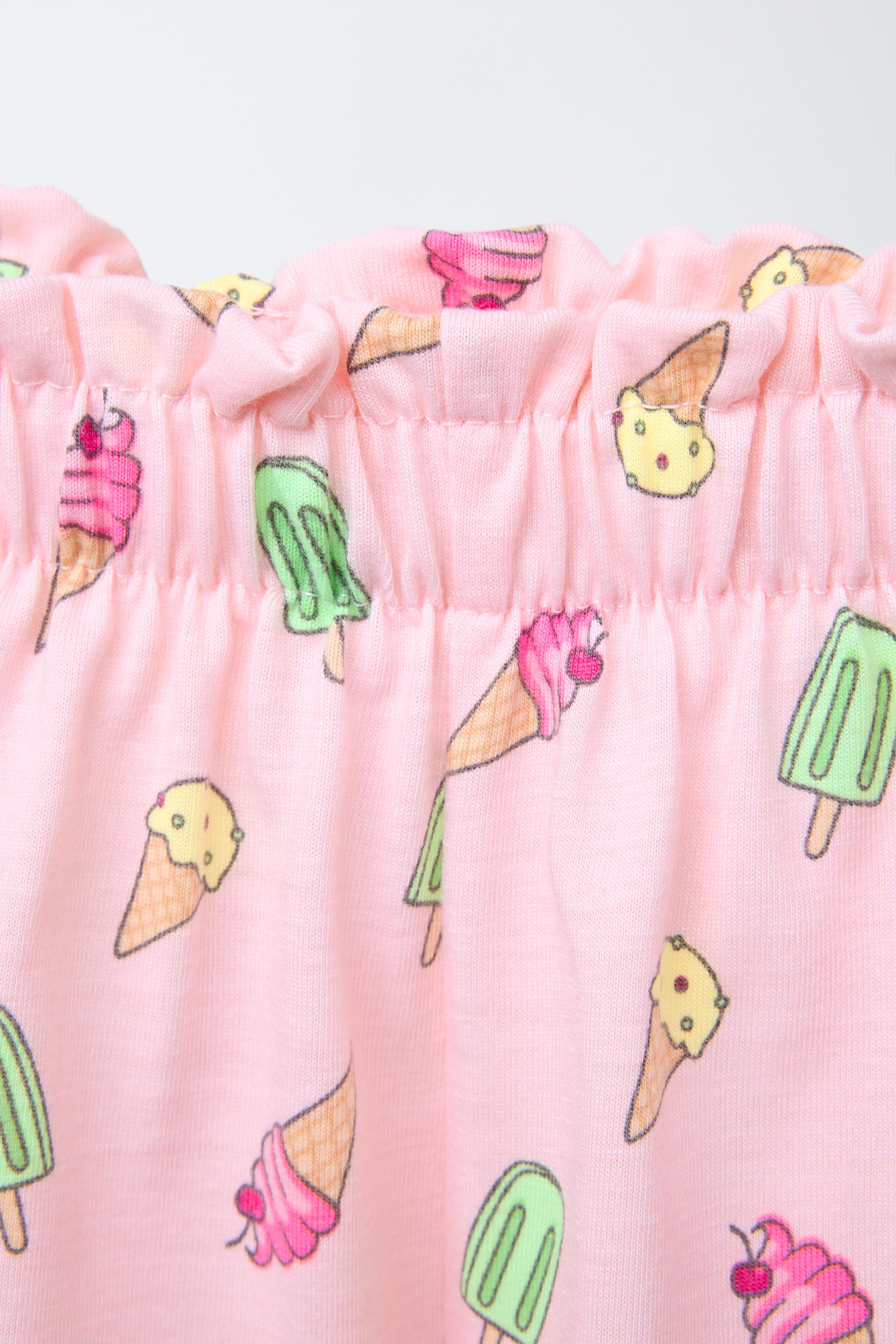 6 YEARS/ ICE CREAM T-SHIRT AND BERMUDA PAJAMAS